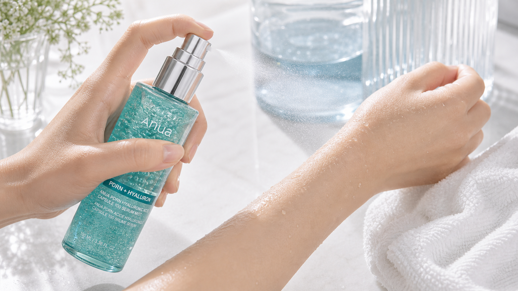 Generated editorial visual for ANUA PDRN Collagen Glow Facial Serum Spray variant 2