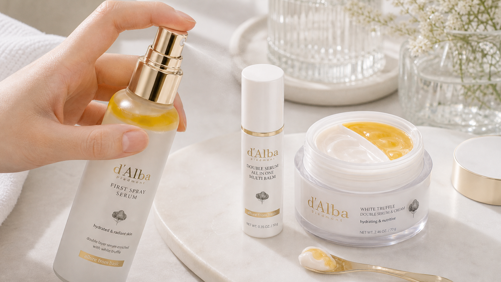 Generated editorial visual for d'Alba White Truffle Double Serum & Cream variant 2