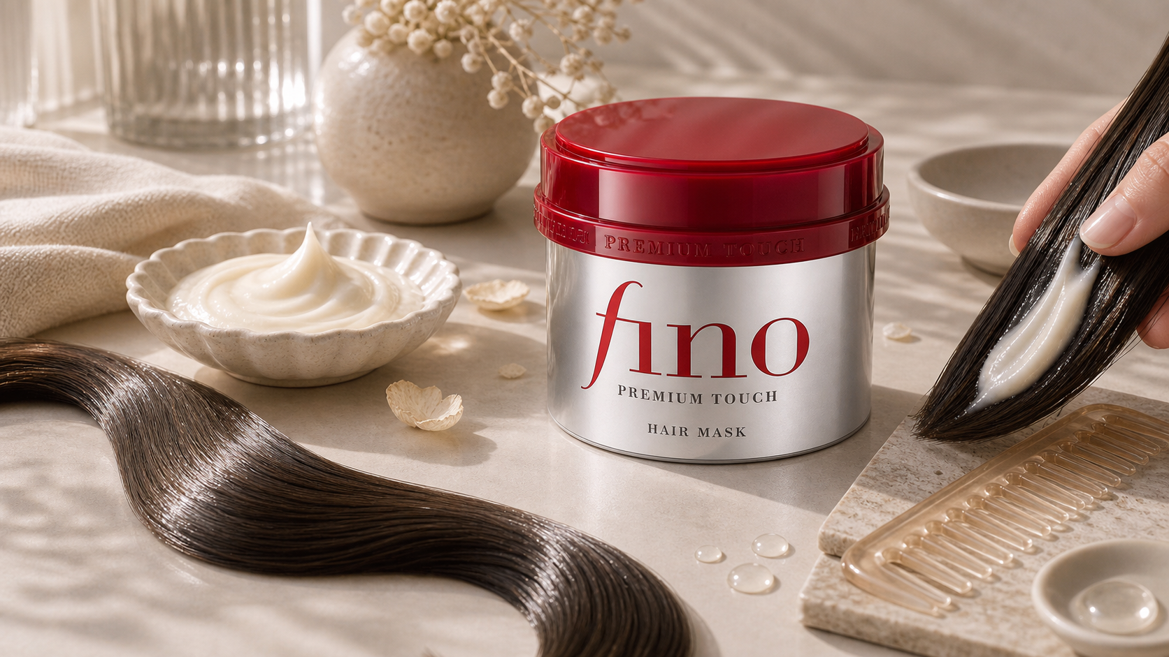 Generated editorial visual for Fino Premium Touch Hair Mask variant 3