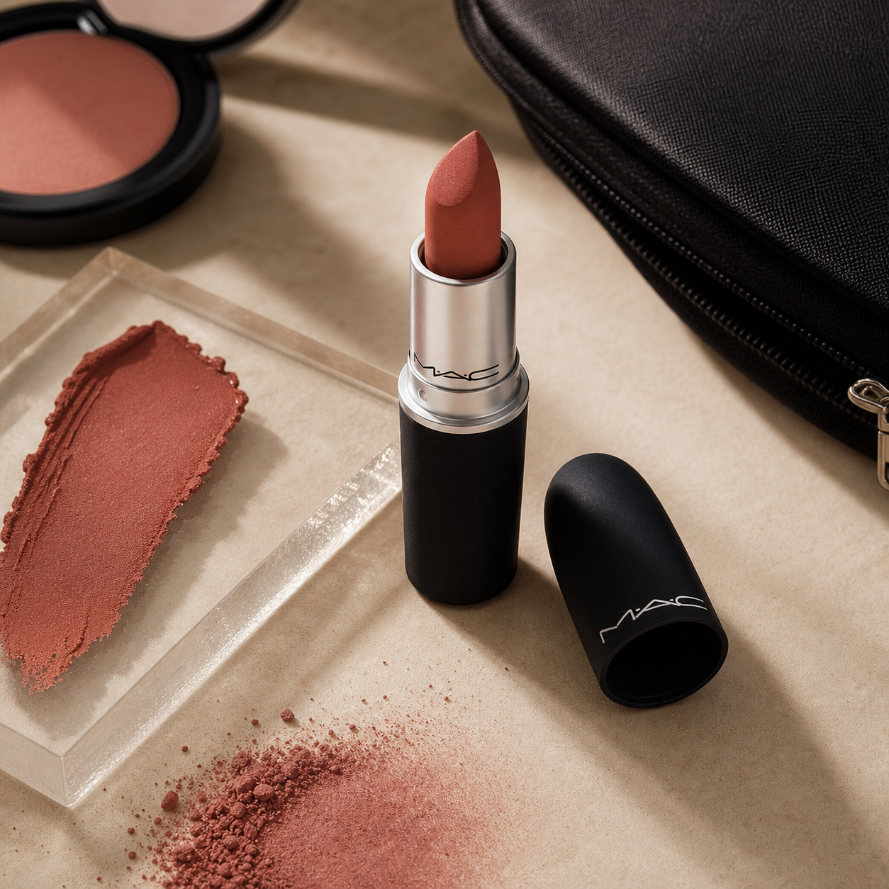 Generated editorial visual for MAC Powder Kiss Lipstick - Mull It Over variant 3